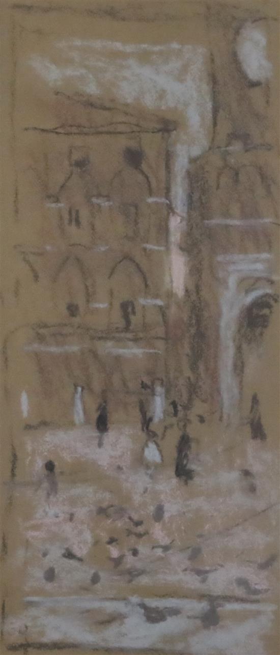 Bernard Dunstan (1920-2017) The Piazzetta late afternoon 10 x 4.5in.